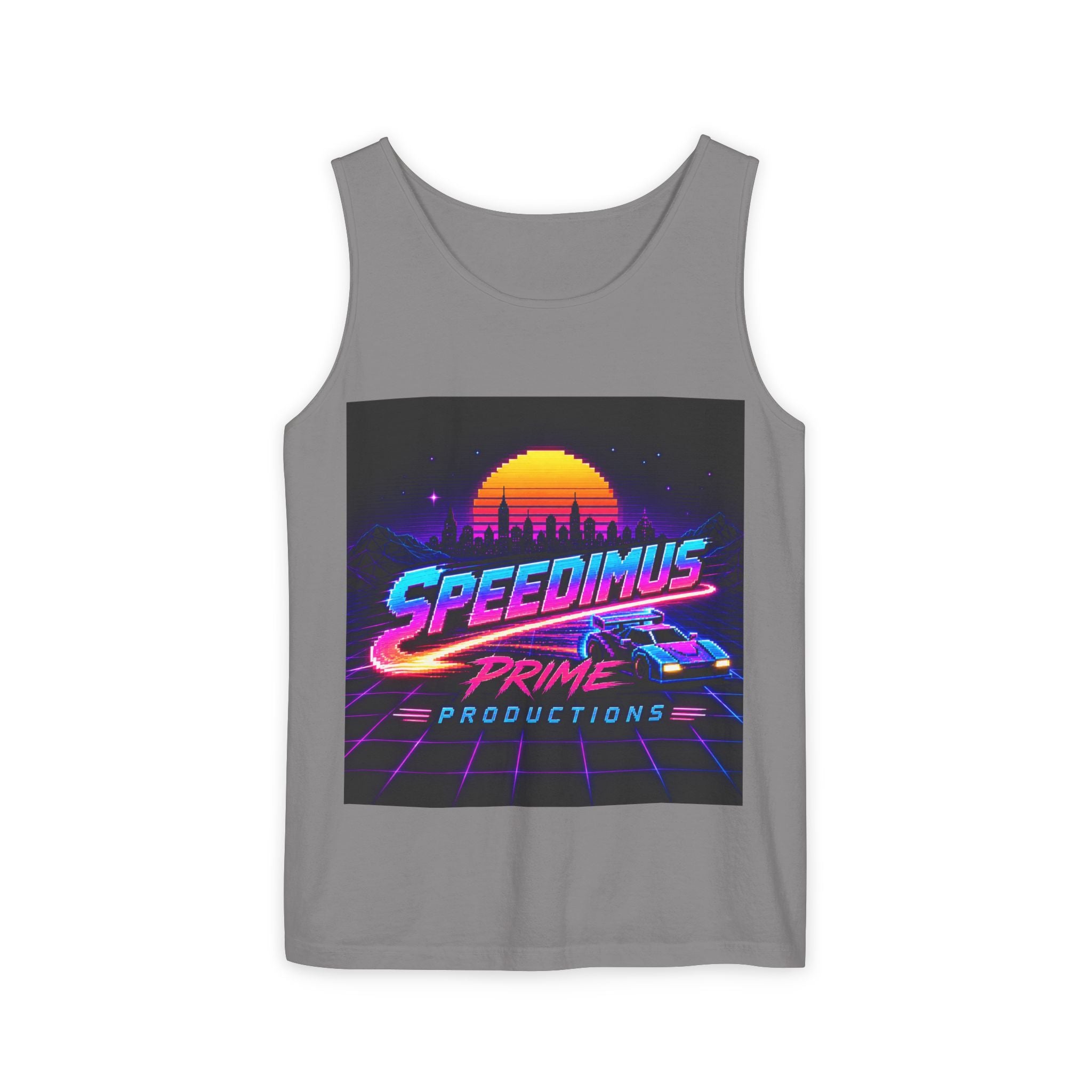 Retro Speedimus Prime Tank Top — 80s Synthwave Racing Graphic Tank