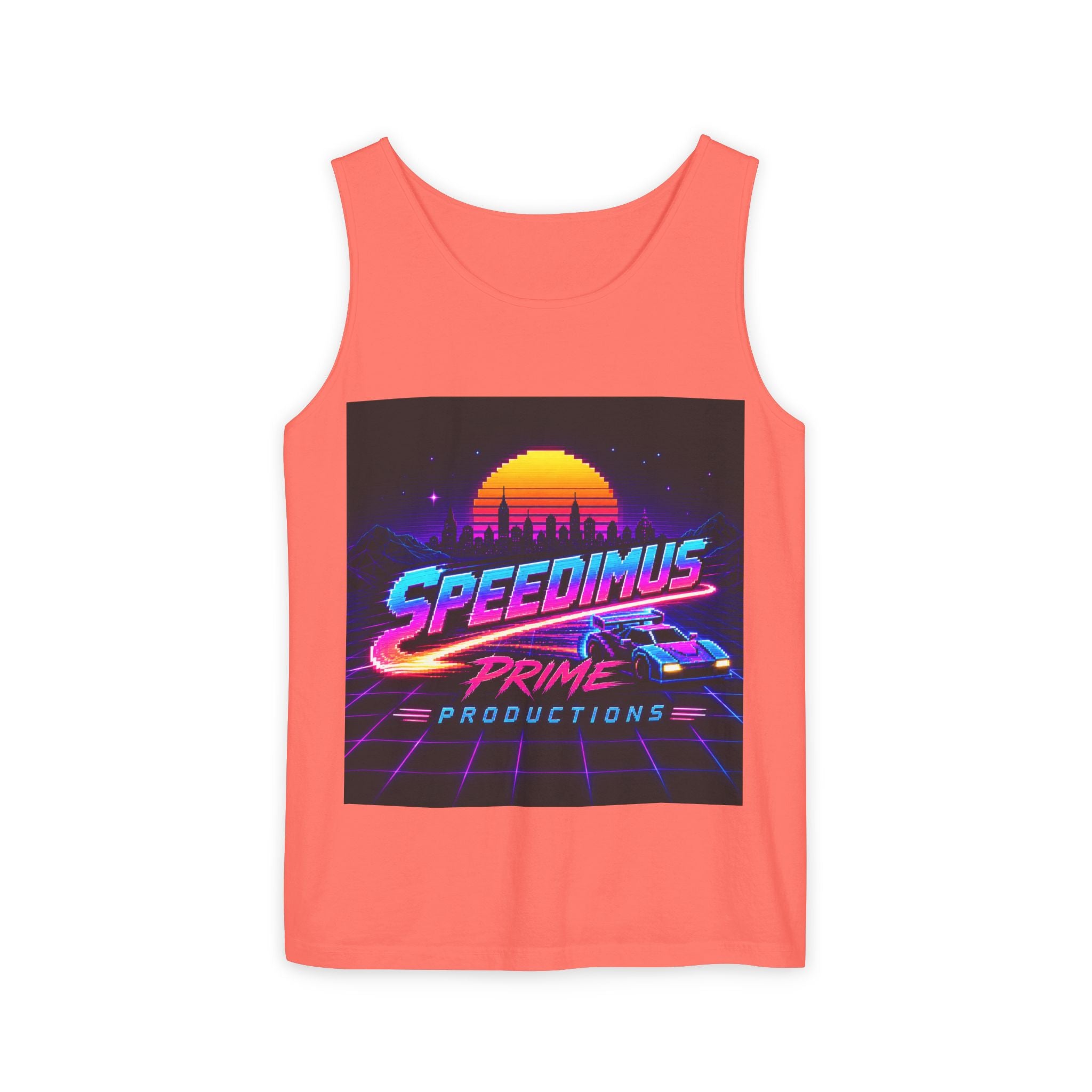 Retro Speedimus Prime Tank Top — 80s Synthwave Racing Graphic Tank