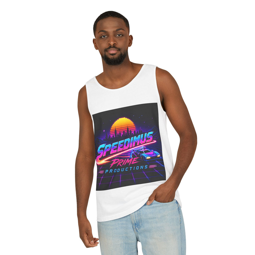 Retro Speedimus Prime Tank Top — 80s Synthwave Racing Graphic Tank