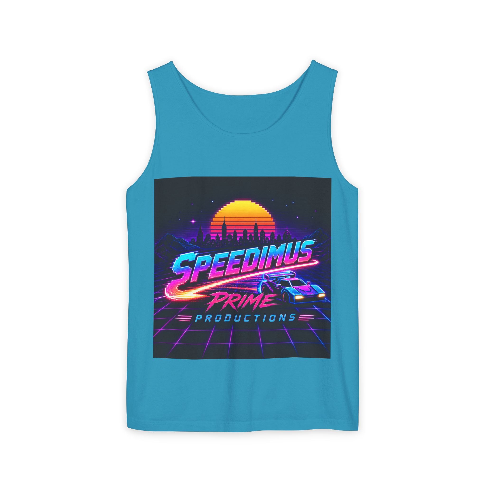 Retro Speedimus Prime Tank Top — 80s Synthwave Racing Graphic Tank
