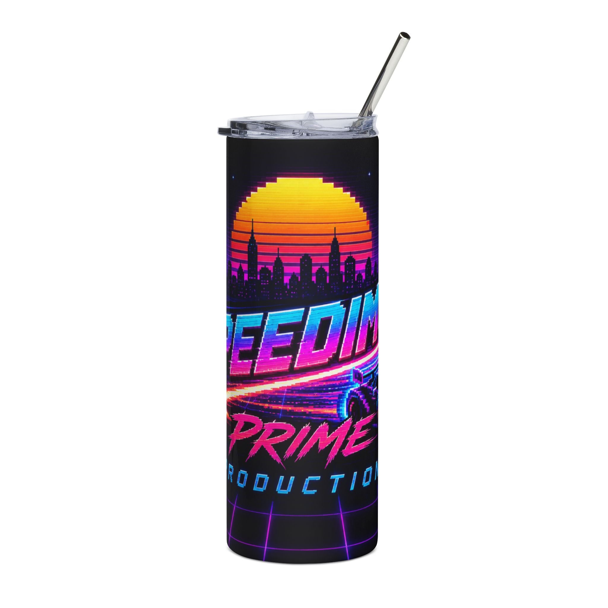 Retro 'Speeding Prime Productions' 20oz Stainless Tumbler