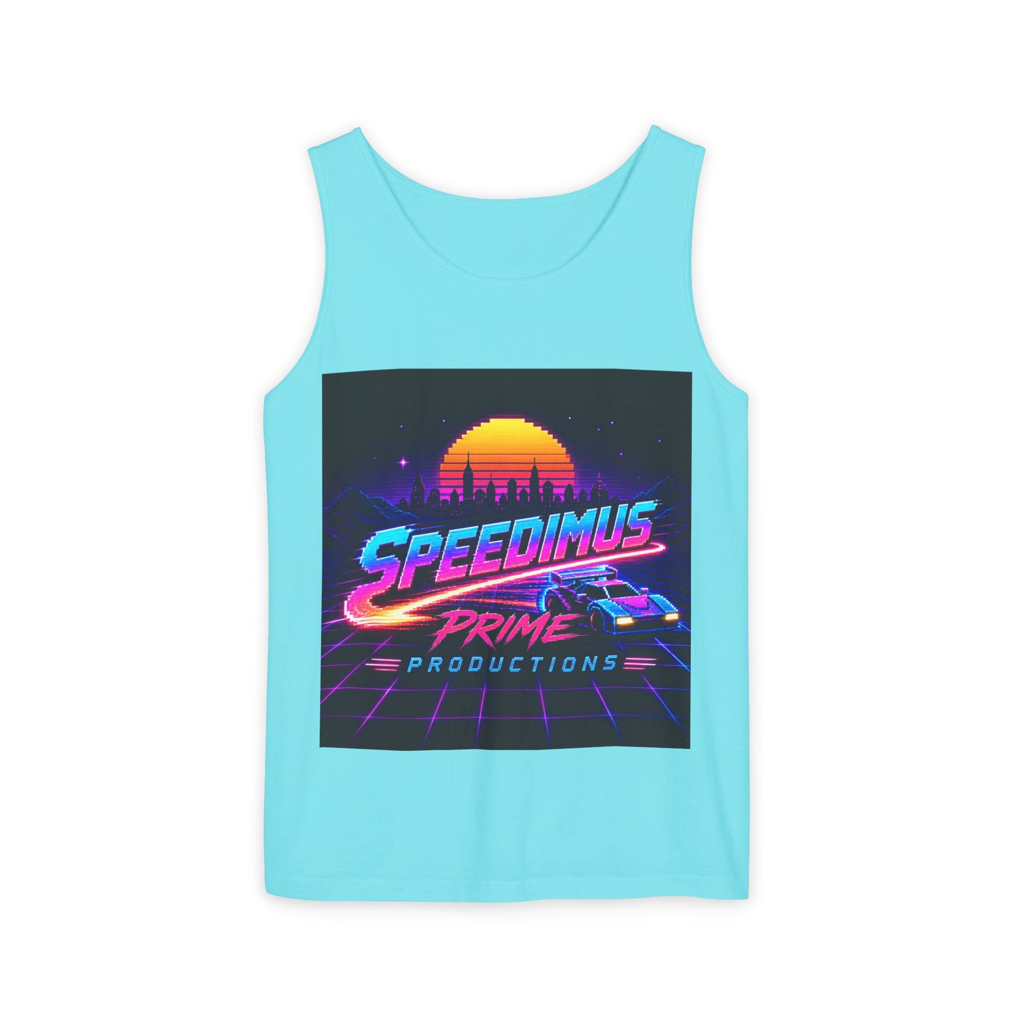 Retro Speedimus Prime Tank Top — 80s Synthwave Racing Graphic Tank
