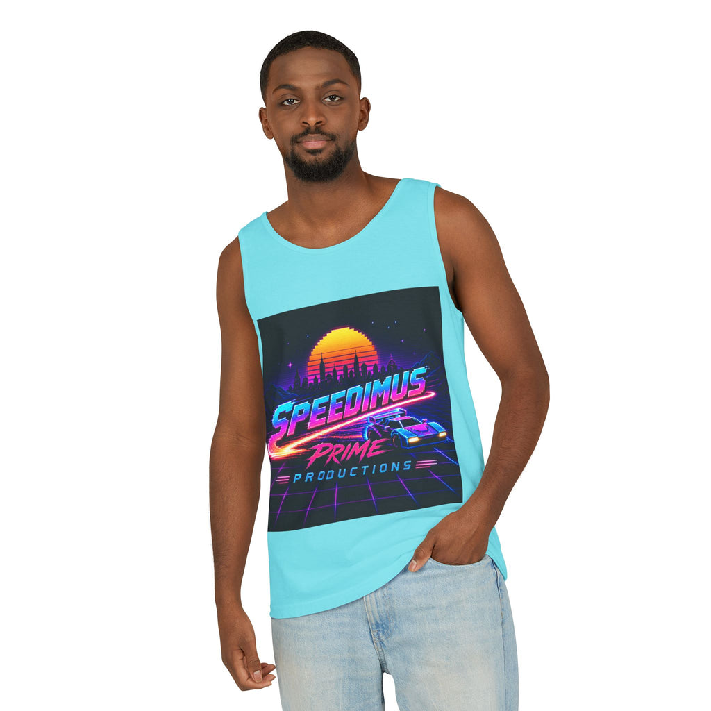 Retro Speedimus Prime Tank Top — 80s Synthwave Racing Graphic Tank