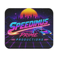 Retro Synthwave Mouse Pad — "Speedimus Prime Productions" Racing Design